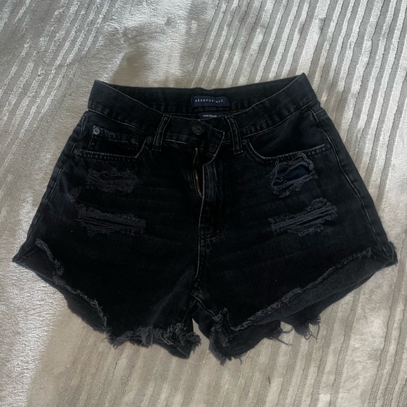 Aeropostale Black Mom Shorts - Picture 1 of 2